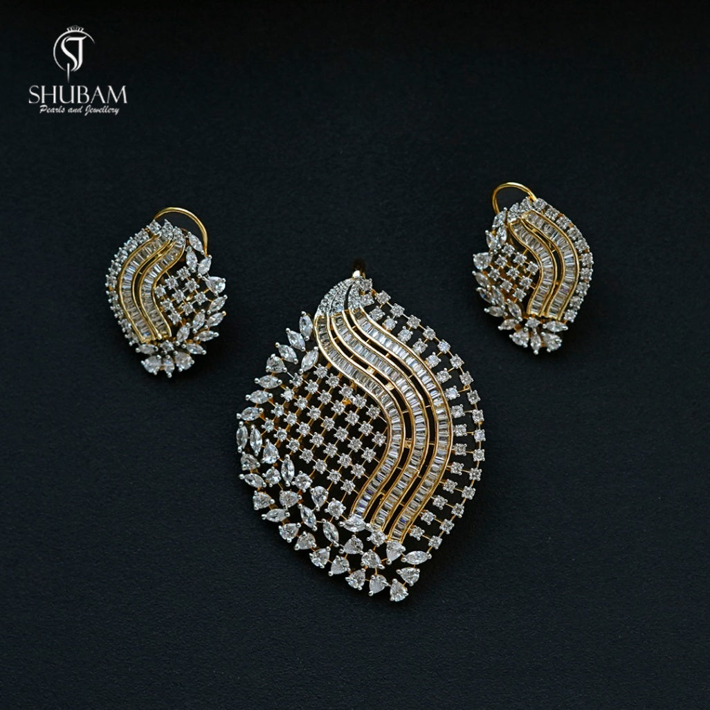 PENDANT SET CHAINS pendant set 008 DIAMOND WHITE