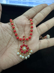 NECKLACE necklace 724 NAKSHI KEMPU CORAL