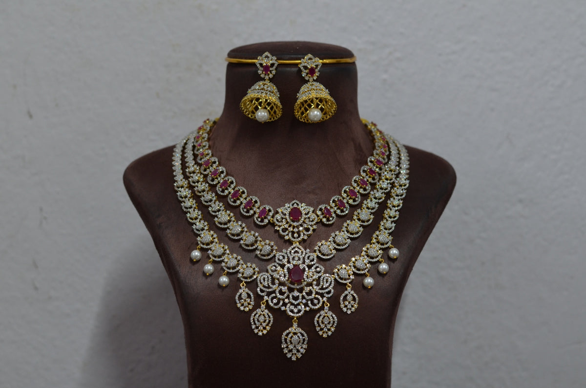 NECKLACE NECKLACE 404 DIAMOND  RUBY Layers