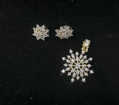 PENDANT SET / LOCKETS Pendant set 289 DIAMOND DUAL PLATING DIAMOND LOOK