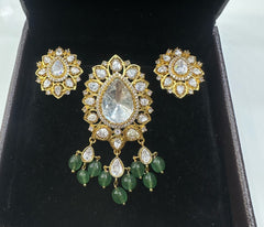 PENDANT SET / LOCKETS Pendant set 253 MOZONITE EMERALD