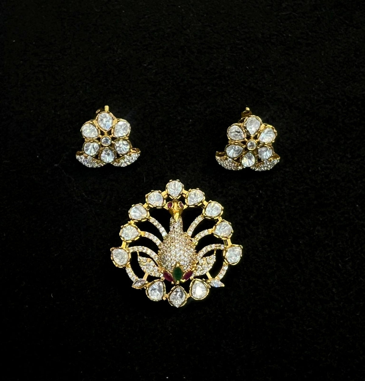 PENDANT SET / LOCKETS Pendant set 246 MOISSANITE MULTI COLOR