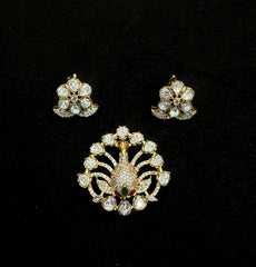 PENDANT SET / LOCKETS Pendant set 246 MOISSANITE MULTI COLOR