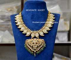 NECKLACE mozonite mango short set 001 - MO001 MOZONITE WHITE