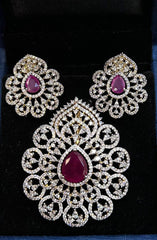 PENDANT SET CHAINS pendant set 130 DIAMOND RUBY