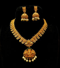 NECKLACE Bottu Necklace 574 - NE574 MATTE AD STONE EMERALD