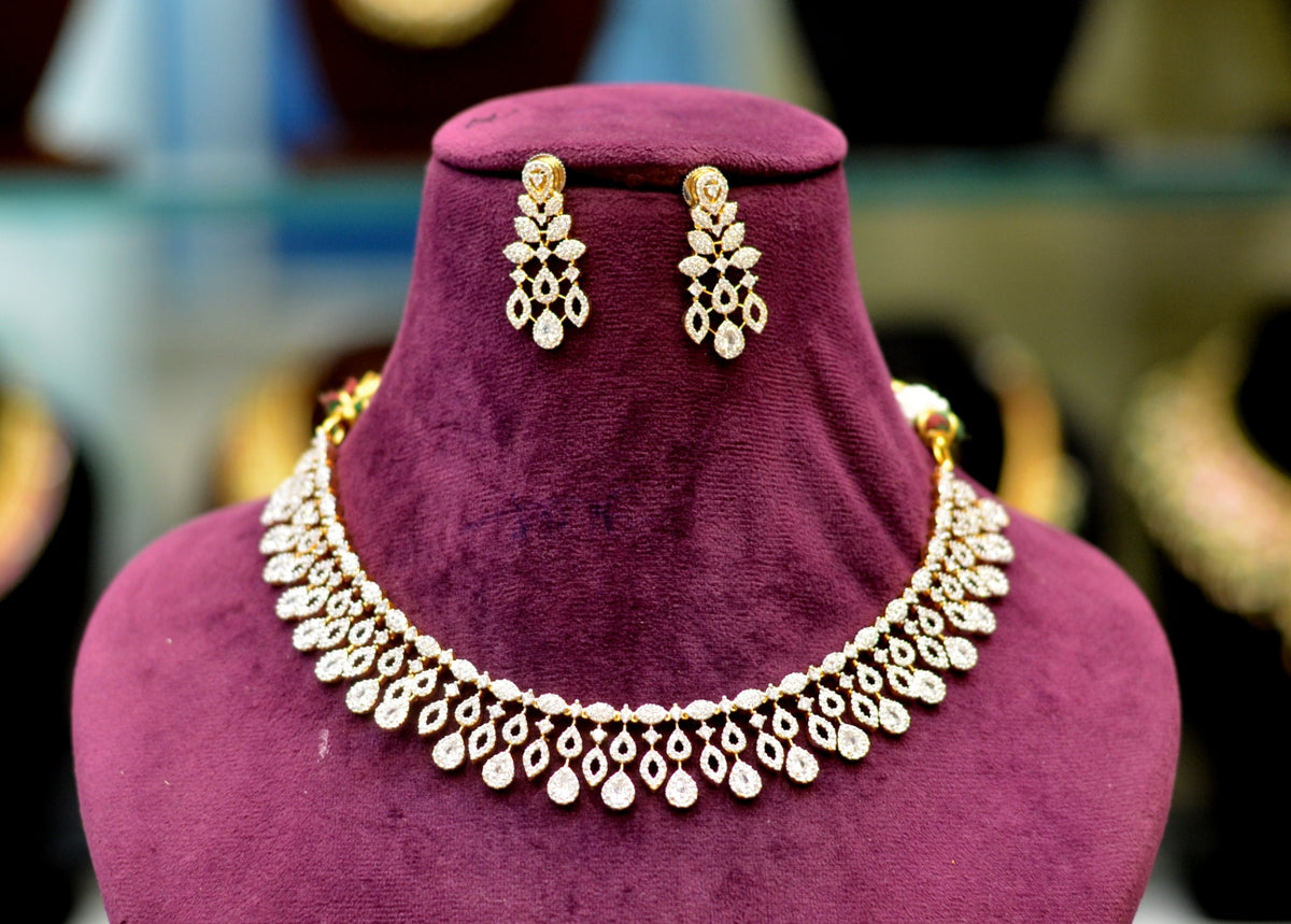 NECKLACE necklace 688 DIAMOND DUAL PLATING DIAMOND LOOK