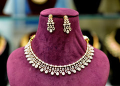 NECKLACE necklace 688 DIAMOND DUAL PLATING DIAMOND LOOK