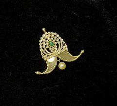 PENDANT SET CHAINS Tigernail pendant 001 GOLDEN STONE EMERALD