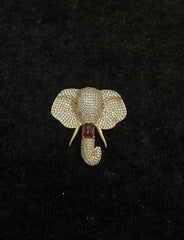ACCESSORIES  Brouche 005 GOLDEN STONE - RUBY medium