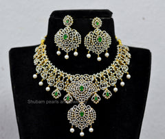 NECKLACE necklace852 DIAMOND EMERALD