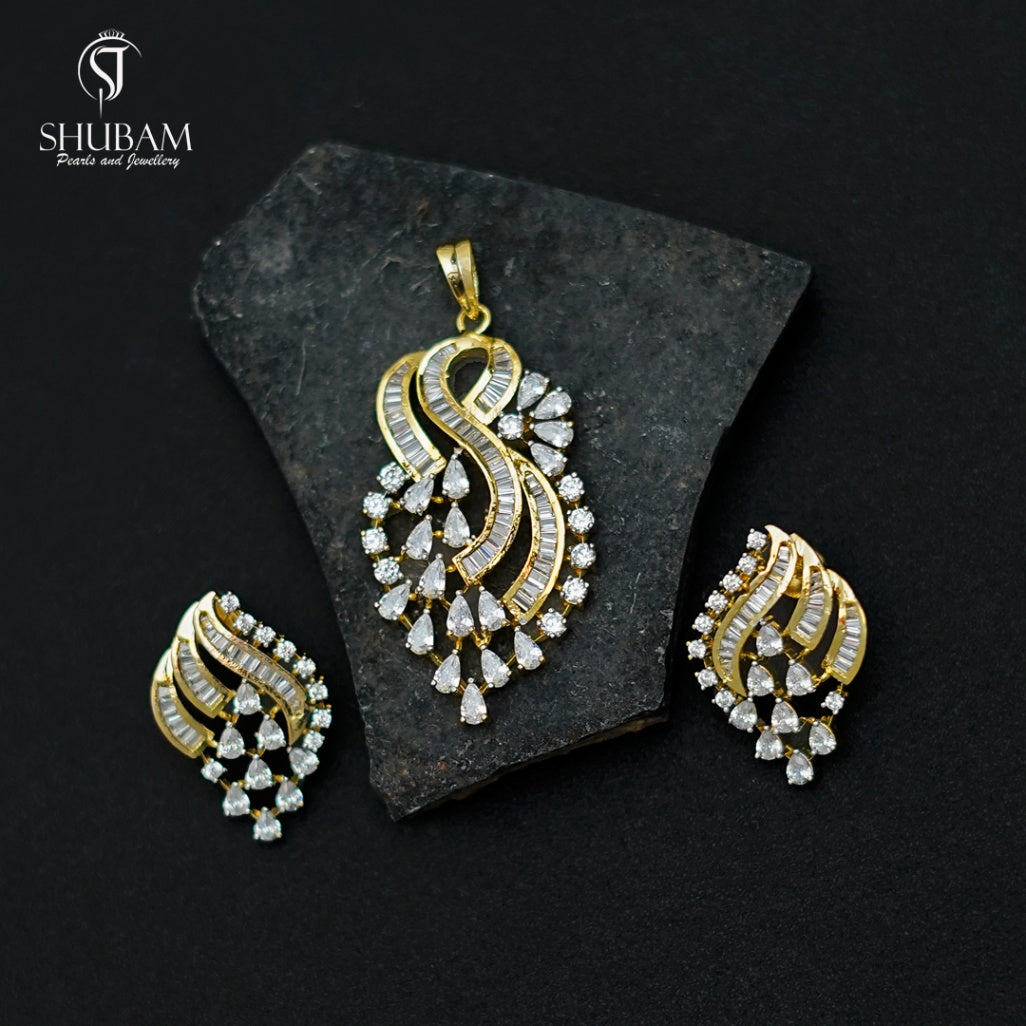 PENDANT SET CHAINS pendant set 003 DIAMOND WHITE