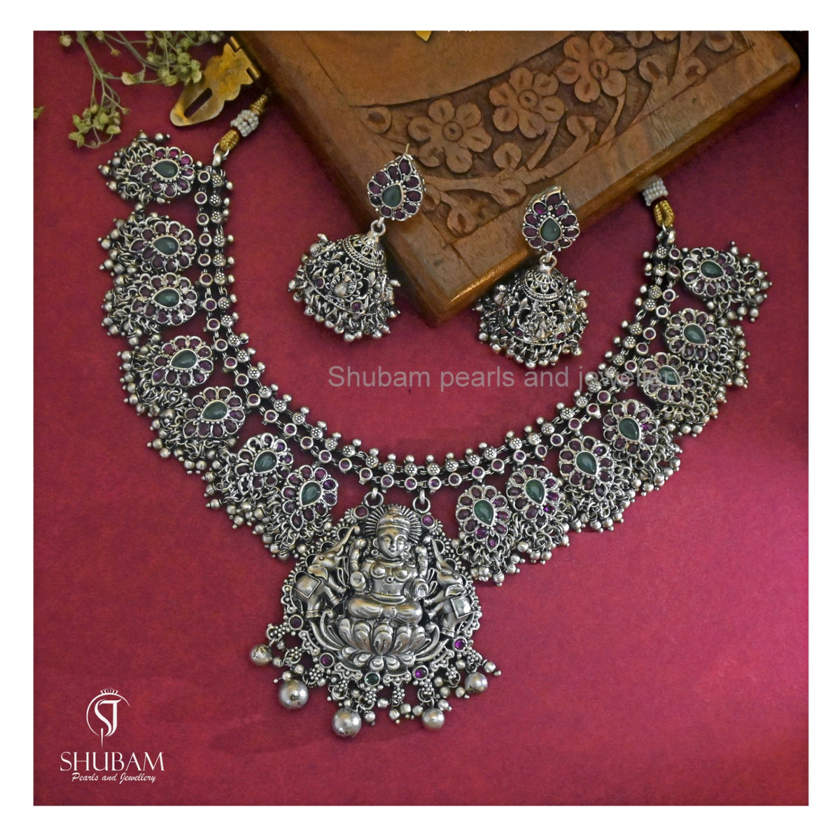NECKLACE NAKSHI NECKLACE 425 NAKSHI ANTQIUE WHITE