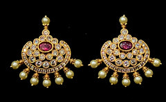Earring Earrings 225 MATTE AD STONE RUBY