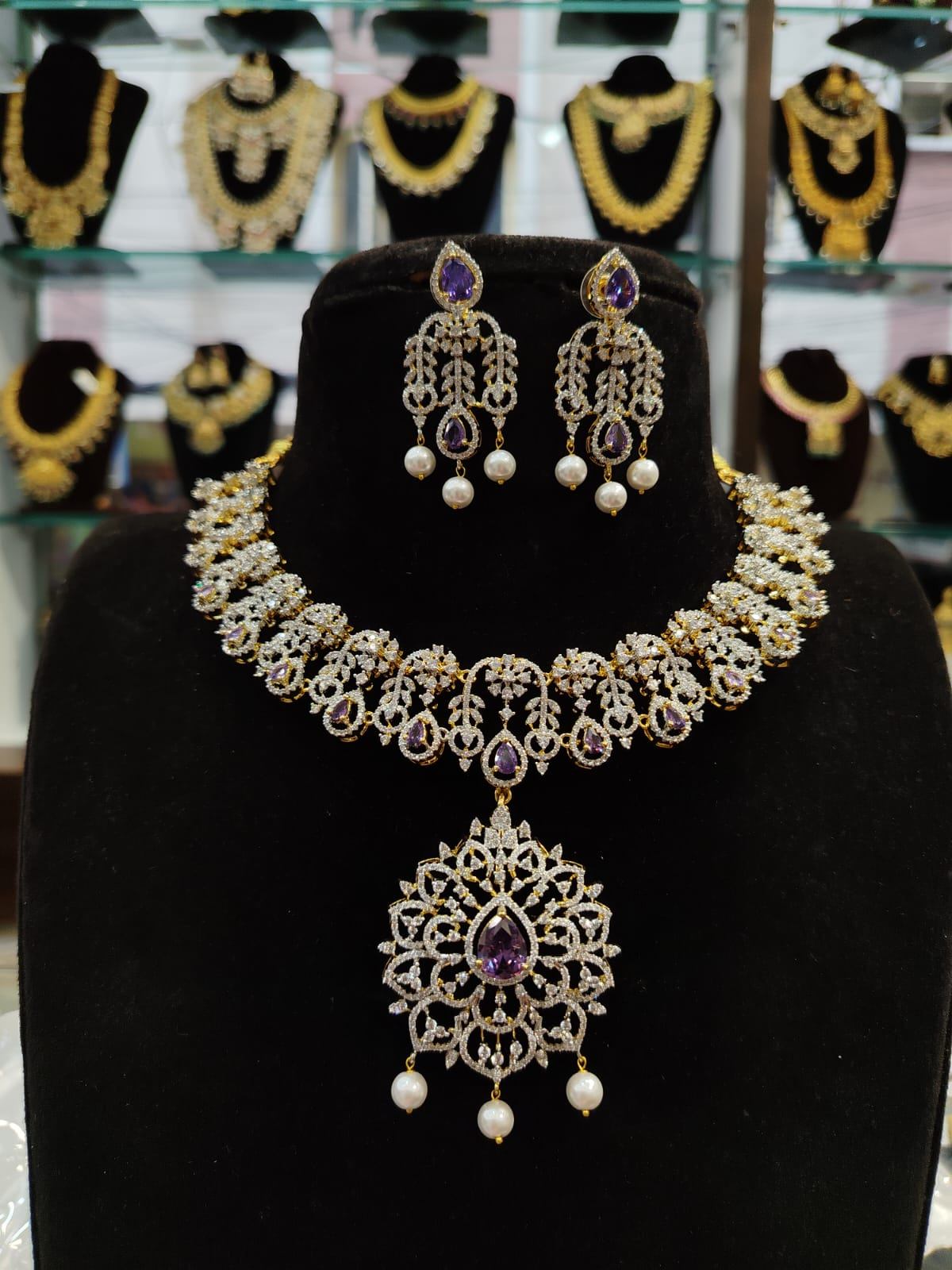NECKLACE necklace 172 DIAMOND EMETHYST PURPLE