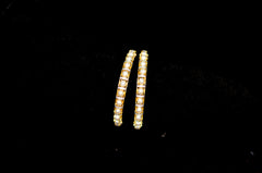 BRACELET/BANGLE Pearl bangle 001 DUAL PLATING DIAMOND LOOK 2'4