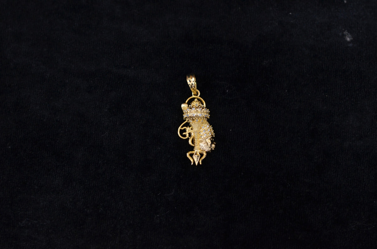 PENDANT SET / LOCKETS HANUMAN PS088 DIAMOND  WHITE