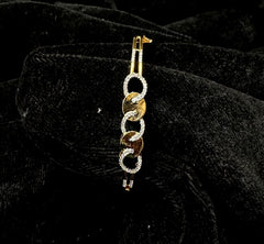 BRACELET/BANGLE Bracelet 047 DUAL PLATING DIAMOND LOOK Openable