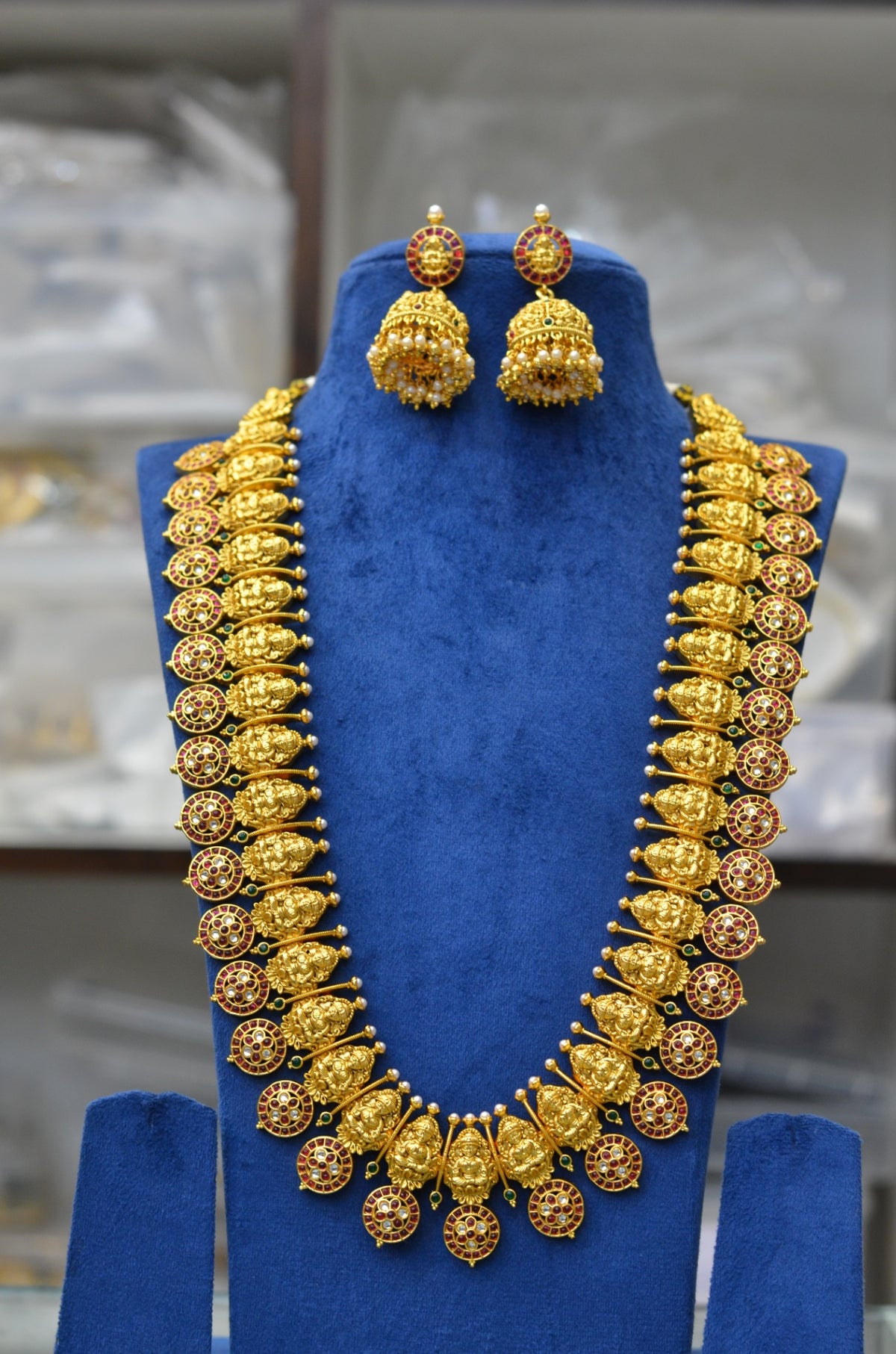 NECKLACE Kempu bottumala long KEMPU RUBY