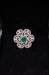FINGERRING finger ring 43 DIAMOND EMERALD