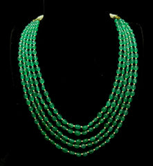 BEADS MALA AND CHAINS bEADS MALA 042 EMERALD 22-24