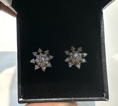 Earring Eartops 154 DIAMOND DUAL PLATING DIAMOND LOOK