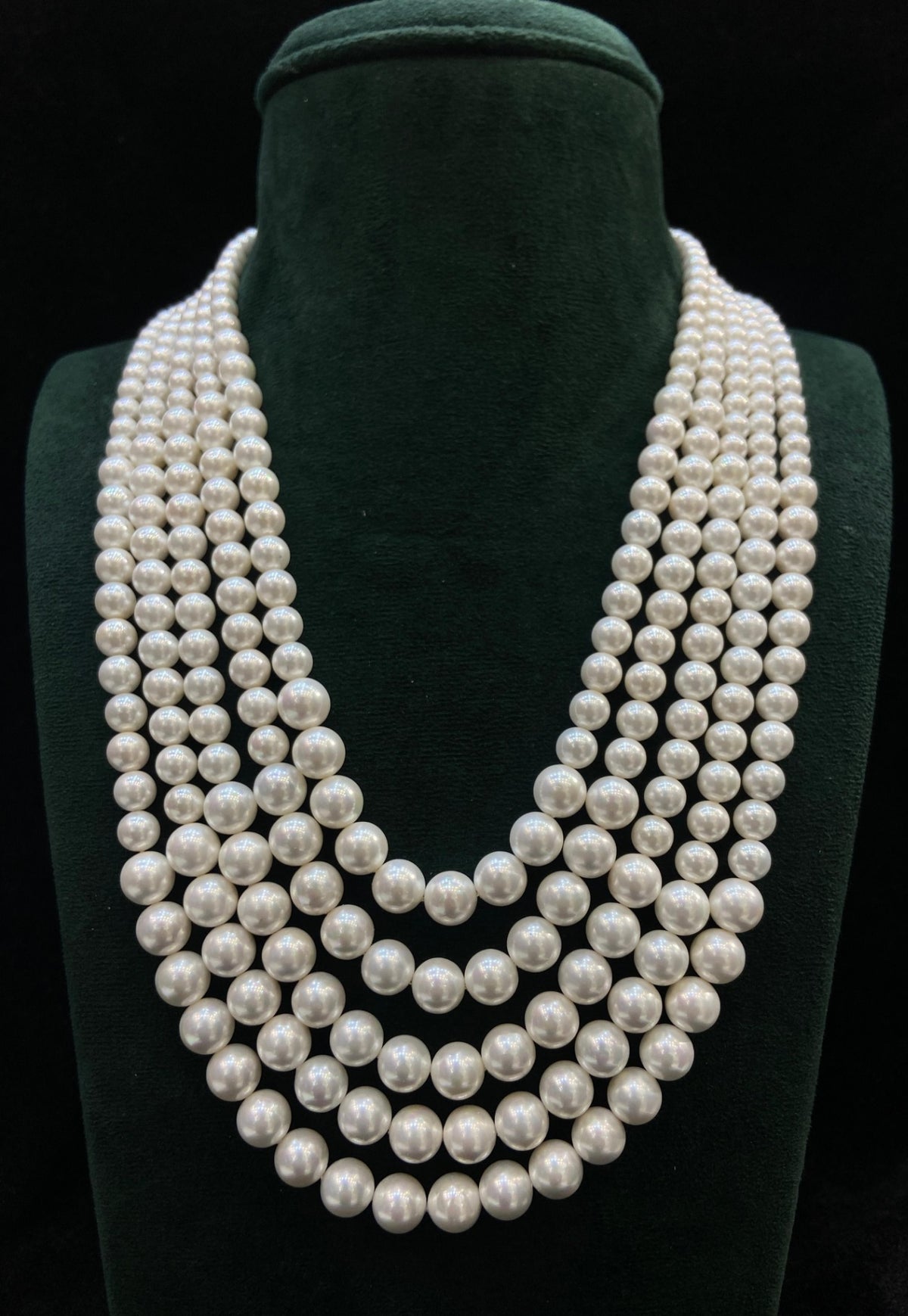 BEADS MALA AND CHAINS SHERWANI MALA 040 WHITE 24 Inch