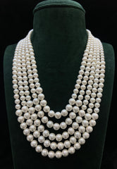 BEADS MALA AND CHAINS SHERWANI MALA 040 WHITE 24 Inch