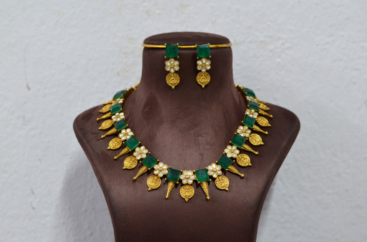 NECKLACE Nk042 ART FUSION EMERALD