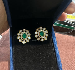 Earring Earrings 263 MOZONITE EMERALD