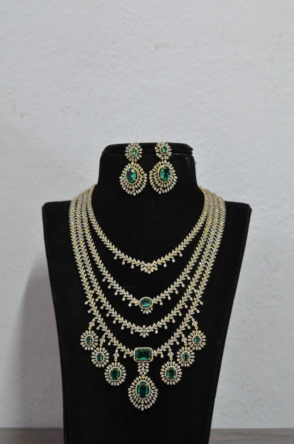 NECKLACE Necklace 406 DIAMOND  MINT GREEN Layers
