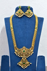 NECKLACE necklace 934 GOLDEN STONE EMERALD