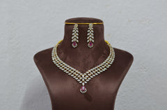 NECKLACE nk215 DIAMOND  RUBY