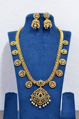 NECKLACE LONG Necklace 932 - NE932 GOLDEN STONE EMERALD