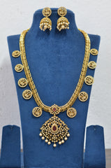 NECKLACE LONG Necklace 932 - NE932 GOLDEN STONE RUBY