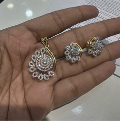 PENDANT SET CHAINS pendant set 018 DIAMOND WHITE