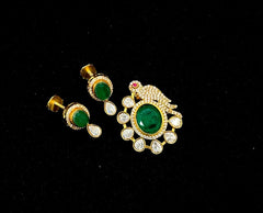 PENDANT SET / LOCKETS pendant set 284 MOZONITE EMERALD