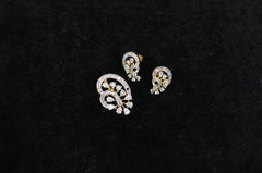 PENDANT SET / LOCKETS pendant set 235 DIAMOND DUAL PLATING DIAMOND LOOK