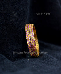 BRACELET/BANGLE Bangle 038 ANTIQUE LOOK- RUBY 2'4