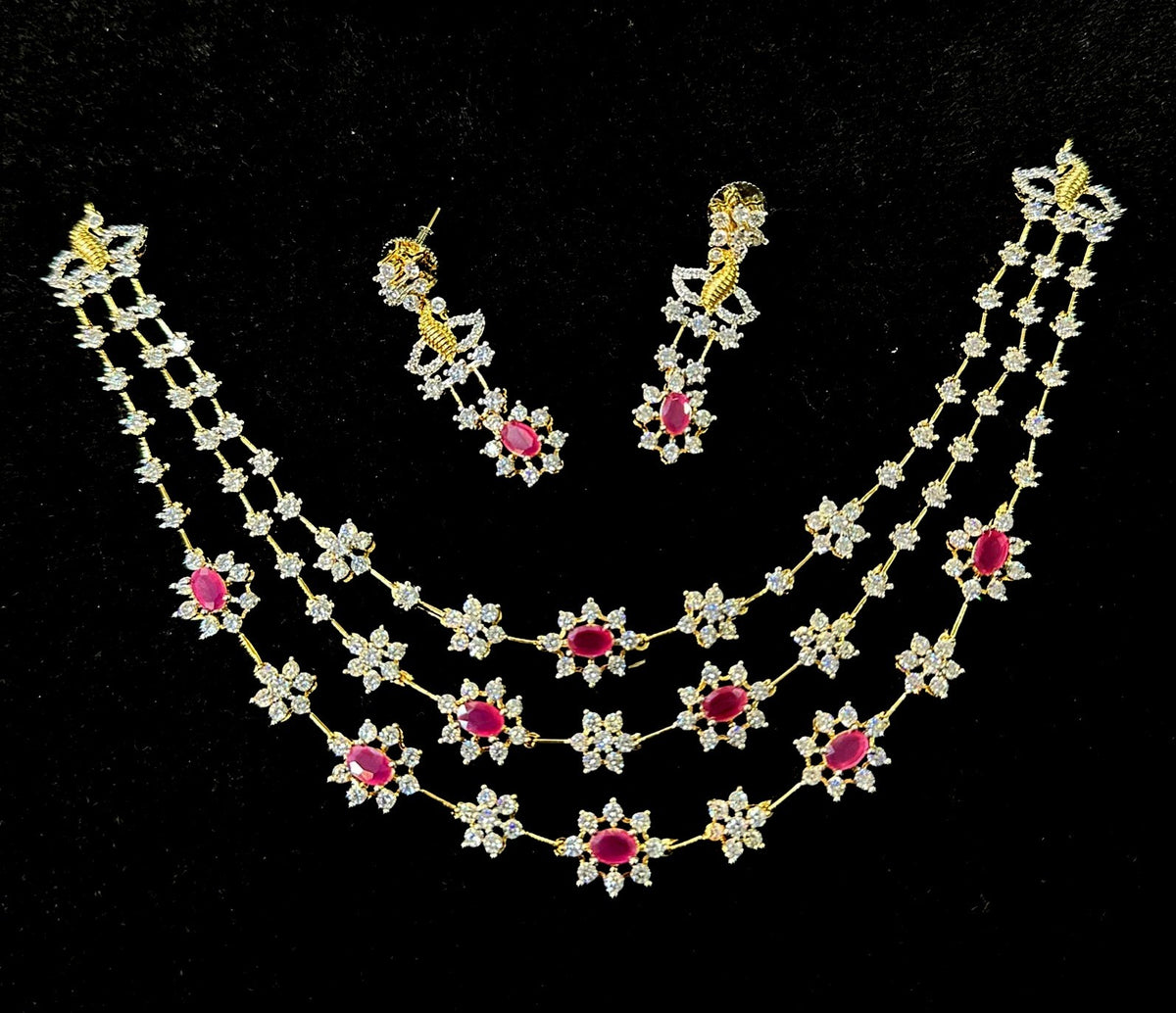 NECKLACE necklace 858 DIAMOND RUBY