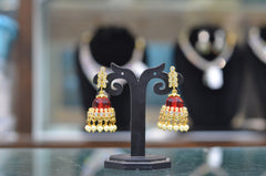 Earring New Color changeable 5 colors - CO5 GOLDEN STONE MULTI COLOR