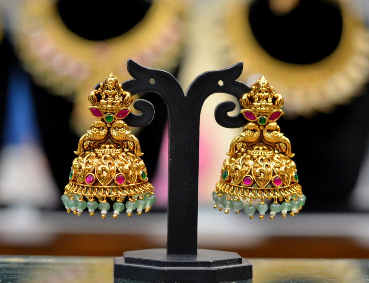Earring Jhumka 095 NAKSHI JADAU MIX MULTI COLOR