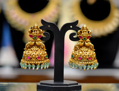 Earring Jhumka 095 NAKSHI JADAU MIX MULTI COLOR