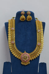 NECKLACE Long Kasul necklace 641 NEW NAKSHI JADAU MIX GOLDEN