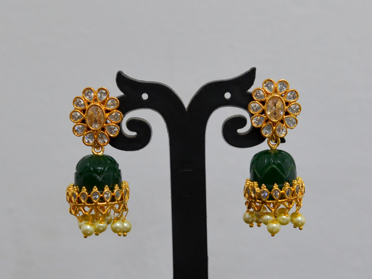 Earring color changing 3 color GOLDEN STONE MULTI COLOR