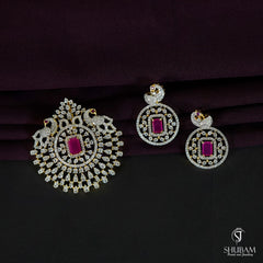 PENDANT SET CHAINS pendant 194 DIAMOND RUBY
