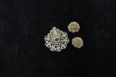 PENDANT SET / LOCKETS Pendant set 219 DIAMOND EMERALD