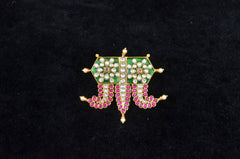 PENDANT SET / LOCKETS TIGERNAIl 122 JADAU MULTI COLOR