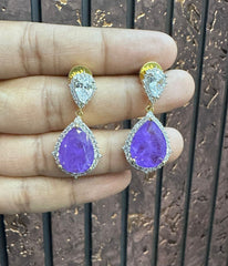 Earring Earrings 101 DIAMOND EMETHYST PURPLE