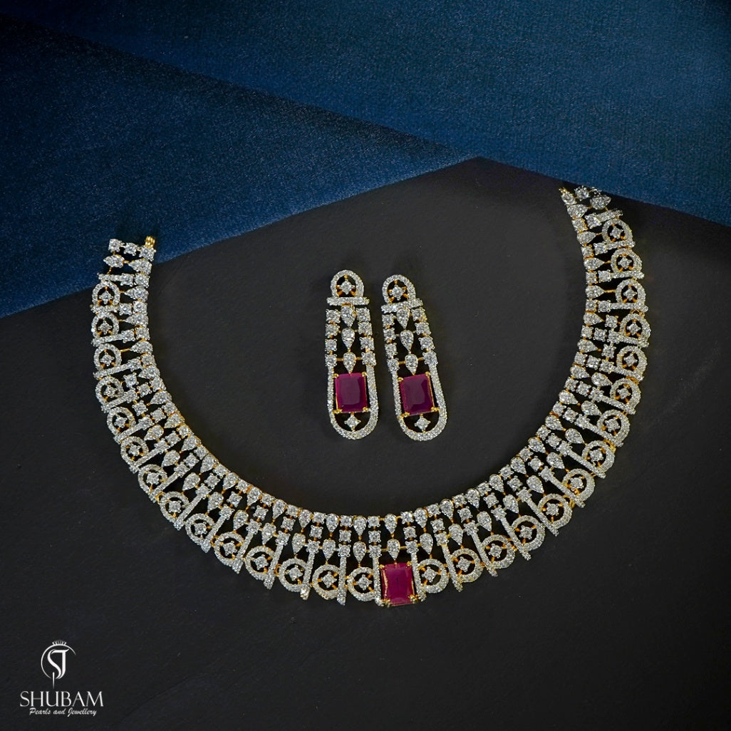 NECKLACE necklace 081 DIAMOND RUBY